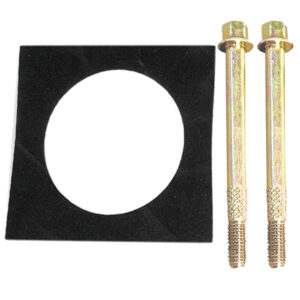 Two bolts with gasket for sealing applications.