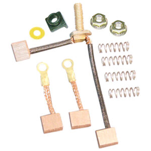 Electric motor brush set components