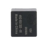 Black square electronic component with text on surface.