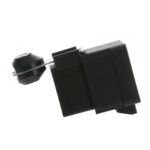 Black plastic roller assembly component