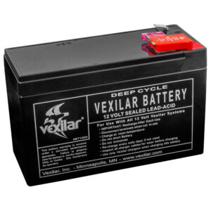 Vexilar 12V sealed lead-acid deep cycle battery.