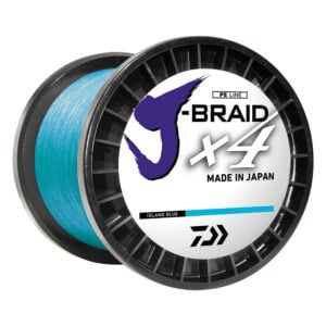 Blue J-Braid x4 fishing line spool