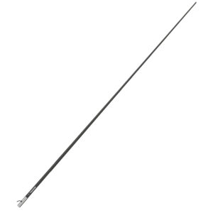 Black high jumper pole, angled view