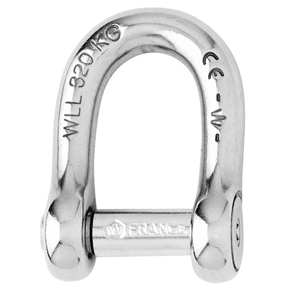 Metal shackle with WLL 320kg marking.