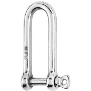 Stainless steel screw pin anchor shackle.