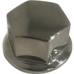 Shiny reflective hexagonal nut cover
