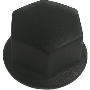 Black plastic hex nut cover cap