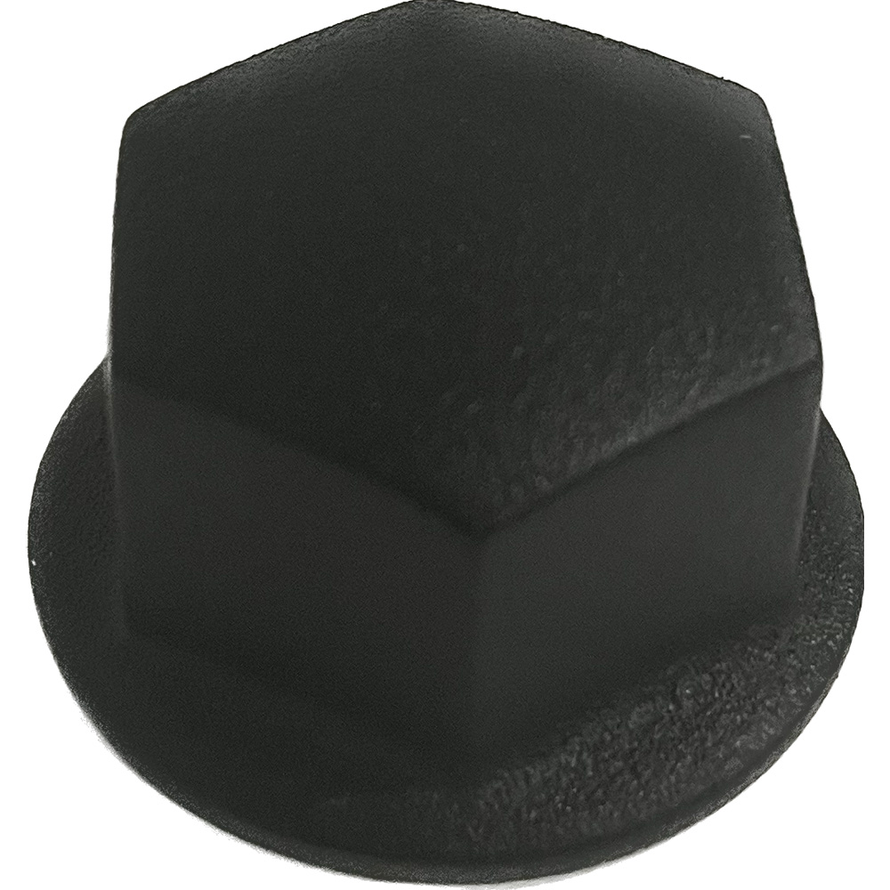 Black plastic hex nut cover cap