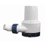 Small white and blue submersible water pump