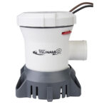 White Tsunami water pump with gray base.