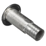 Close-up of threaded metal pipe fitting