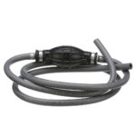 Fuel transfer hose with manual pump