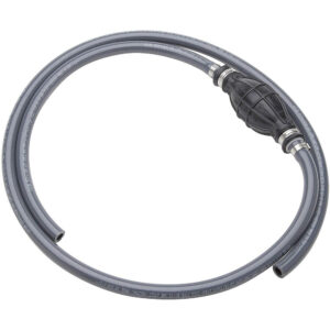 Marine fuel line hose with primer bulb