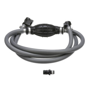 Black fuel hose with connector fitting