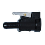 Black oil gun nozzle with metal lever.