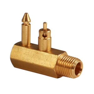 Brass gas nozzle adapter with threaded end