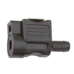 Black rubber nozzle with valve connector