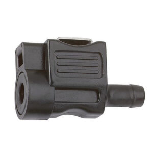 Black rubber nozzle with valve connector