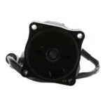Black power steering pump front view