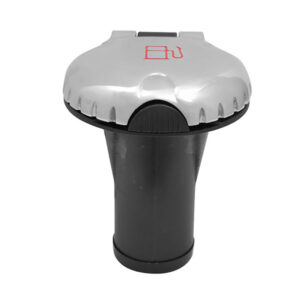 Fuel tank cap with fuel symbol on top.