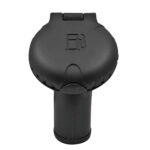 Black plastic gas cap for fuel tank