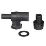 Black automotive hose connector fitting components