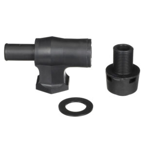 Black automotive hose connector fitting components
