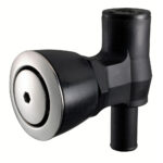 High-pressure washer nozzle with steel finish
