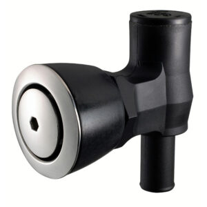 High-pressure washer nozzle with steel finish
