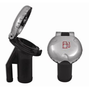 Chrome fuel filler neck and cap