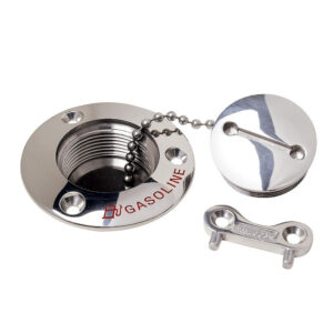 Stainless steel marine fuel deck fill cap