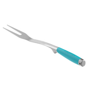 Stainless steel fork with turquoise handle