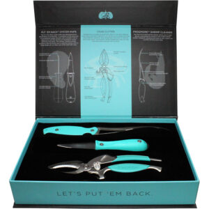 Toadfish seafood tool set in opened box