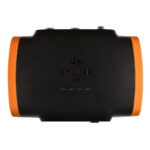 Em-trak AIS marine device with orange accents