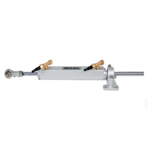 Hydraulic cylinder with brass fittings