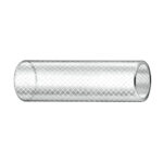 Clear braided PVC hose, side view
