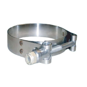 Stainless steel heavy-duty T-bolt clamp