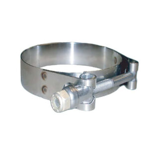 Stainless steel T-bolt clamp for hoses