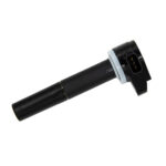 Ignition coil for vehicles, black and white component.