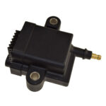 Black automotive ignition coil module component