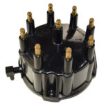Ignition distributor cap with eight terminals.