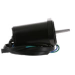 Black industrial electric motor with wires