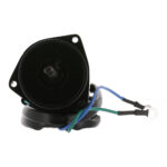 Black motor with blue and green wires