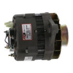 Industrial electric motor with label details
