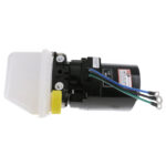 Electric motor with wires and connector system