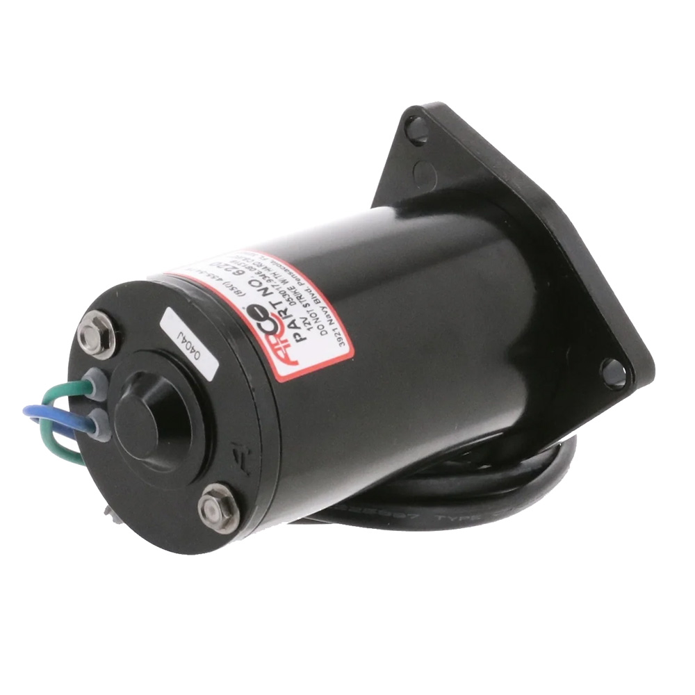 Black electric motor with wiring connectors