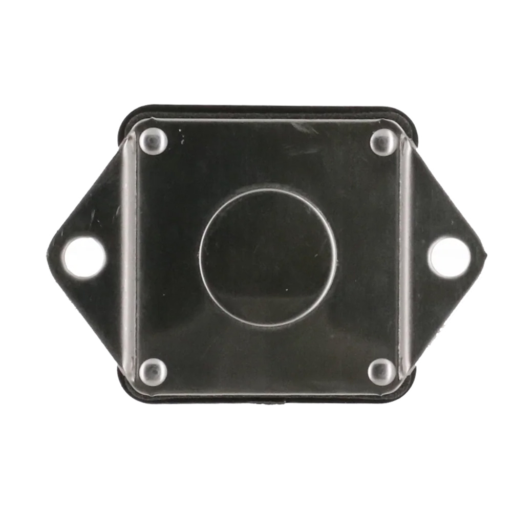 Metal object with mounting holes and central circle