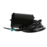Black electric motor with coiled cable