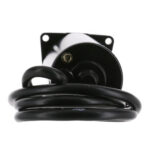 Black electric motor coil with connector