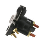 Electrical component with bolts and mounting plate.